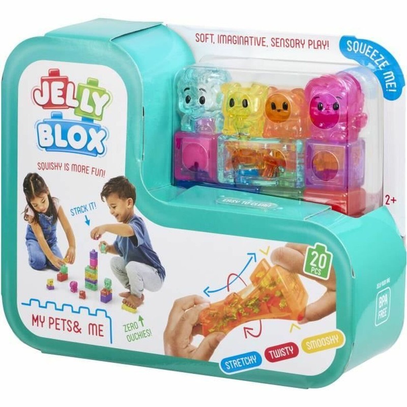 Bloques construcción infantiles Goliath con personajes y animales.