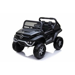 Coche Eléctrico Niños Injusa Mercedes Unimog Negro 12V - Compra online en MegaJuguetes