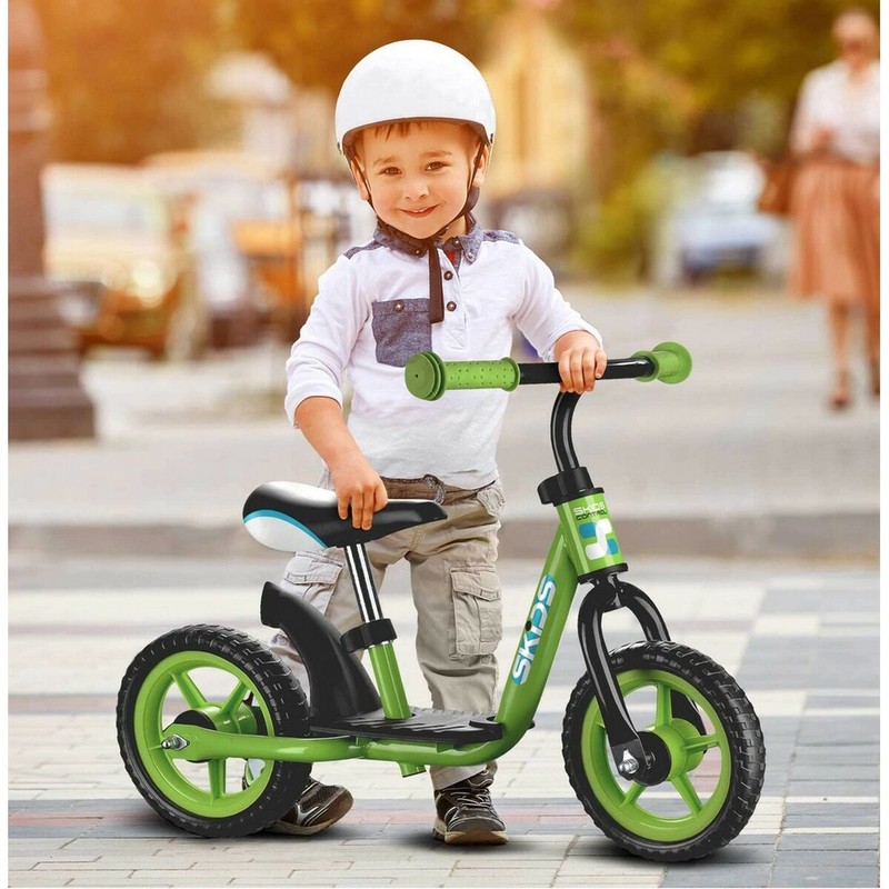 Juguetes Exterior Niños: Bicicleta Skids Control Verde con Reposapiés