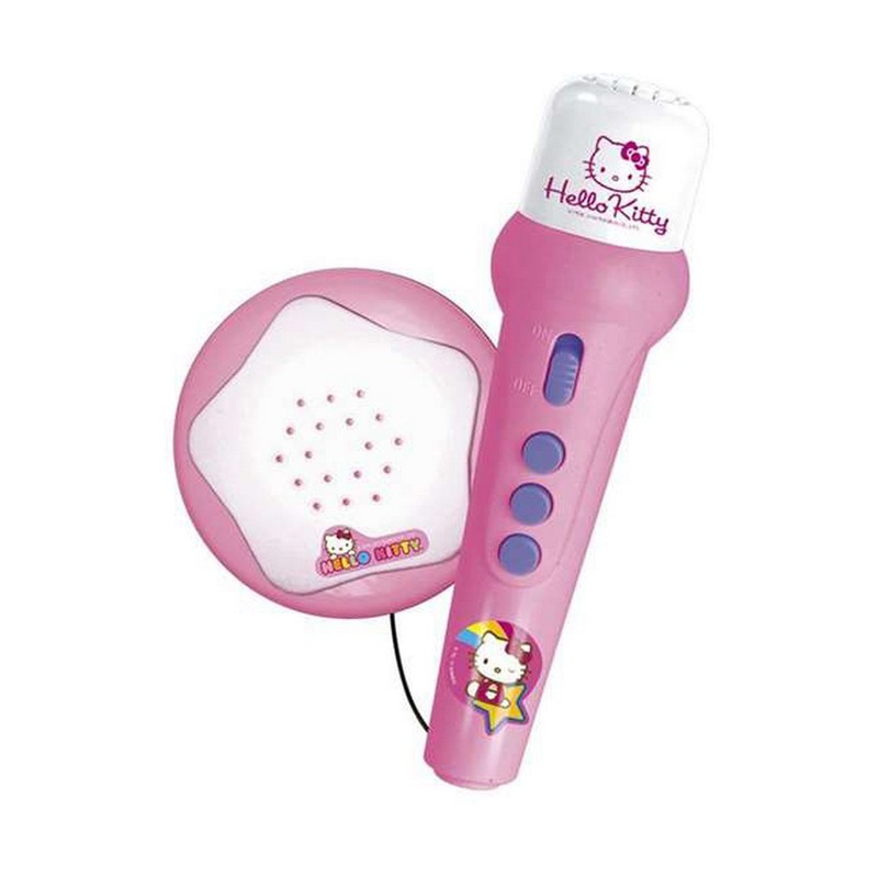 Juguetes Musicales Niños: Micrófono Karaoke Hello Kitty Rosa Fucsia - Compra online en MegaJuguetes