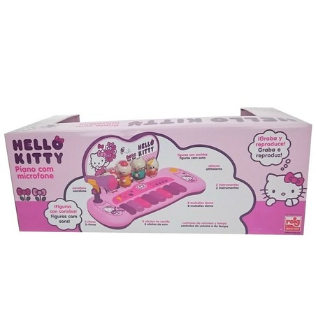Juguetes Musicales Niños: Piano Electrónico Hello Kitty REIG1492 con Micrófono