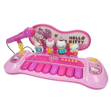 Juguetes Musicales Niños: Piano Electrónico Hello Kitty REIG1492 con Micrófono