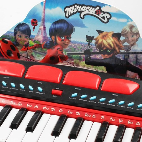 Juguetes Musicales Niños: Piano Electrónico Lady Bug con Micrófono