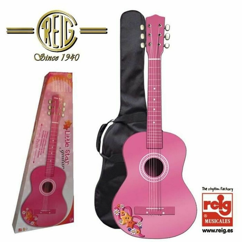 Juguetes Musicales Niños: Guitarra Infantil Reig REIG7066 Rosa