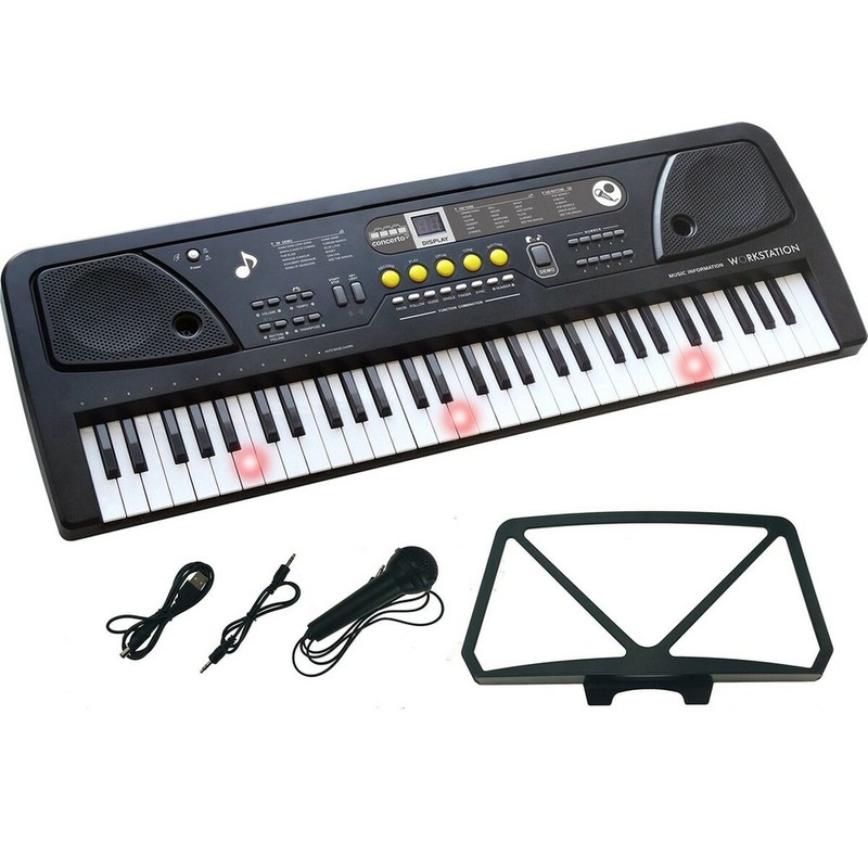 Juguetes Musicales Niños - Piano Electrónico Reig 8925 con Micrófono