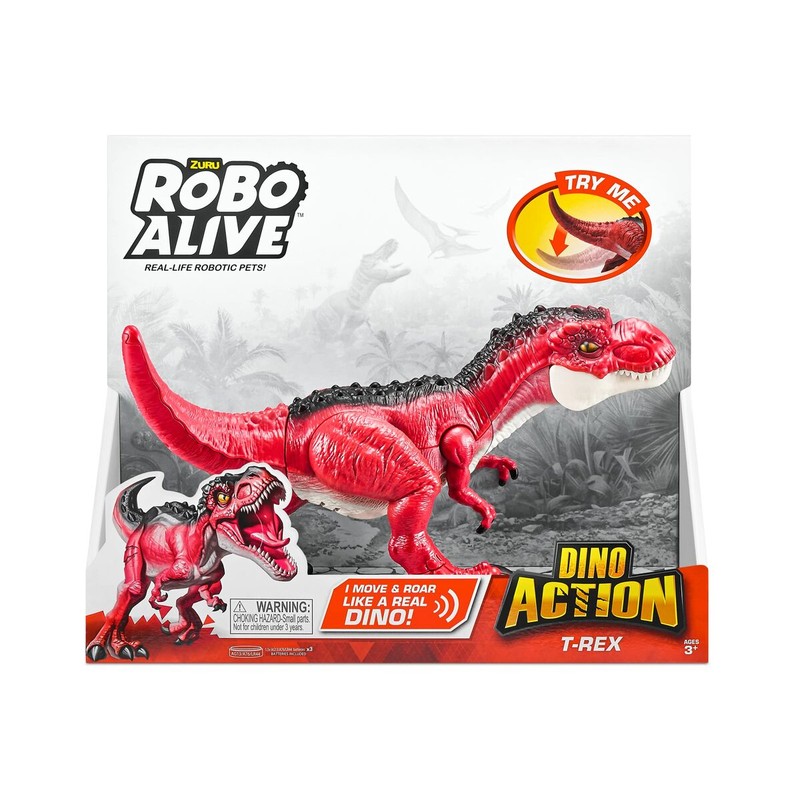 Figuras acción niños Zuru Robo Alive: Dino Action T-Rex Rojo Articulada