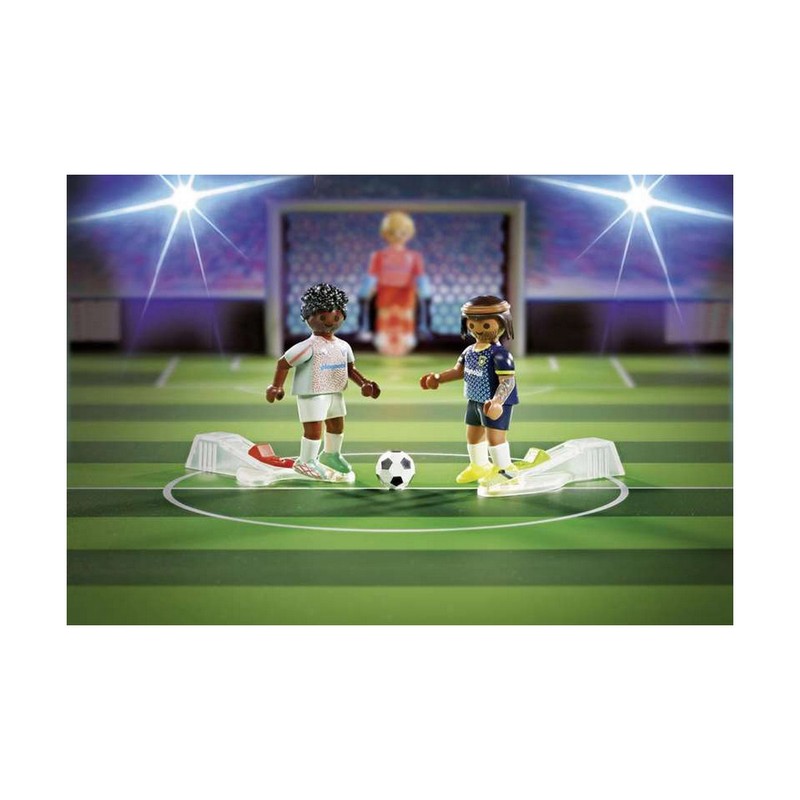 Figuras Acción Niños Playmobil: Playset Campo de Fútbol 71120