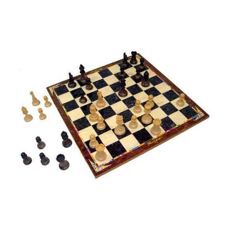 Juegos Mesa Niños: Tablero 3 en 1 Madera Parchís, Ajedrez y Damas - Compra online en MegaJuguetes