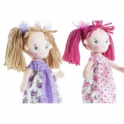 Muñecas Niñas de Trapo DKD Home Decor - Pack 2 Unidades Blanditas - Compra online en MegaJuguetes 2