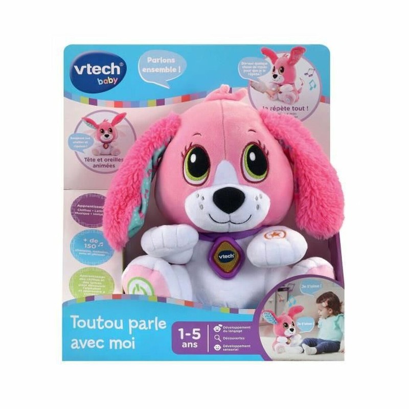 Juguetes Electrónicos Niños: Peluche Interactivo Vtech Baby Doggie Talk to me (Francés)