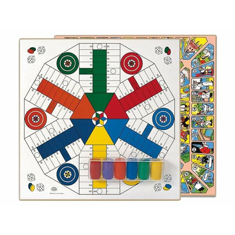 Juegos Mesa Niños: Tablero Parchís y Oca Madera Cayro 40cm - Compra online en MegaJuguetes