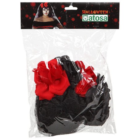 Disfraces Niños: Diadema Halloween Rojo/Negro Terrorífica