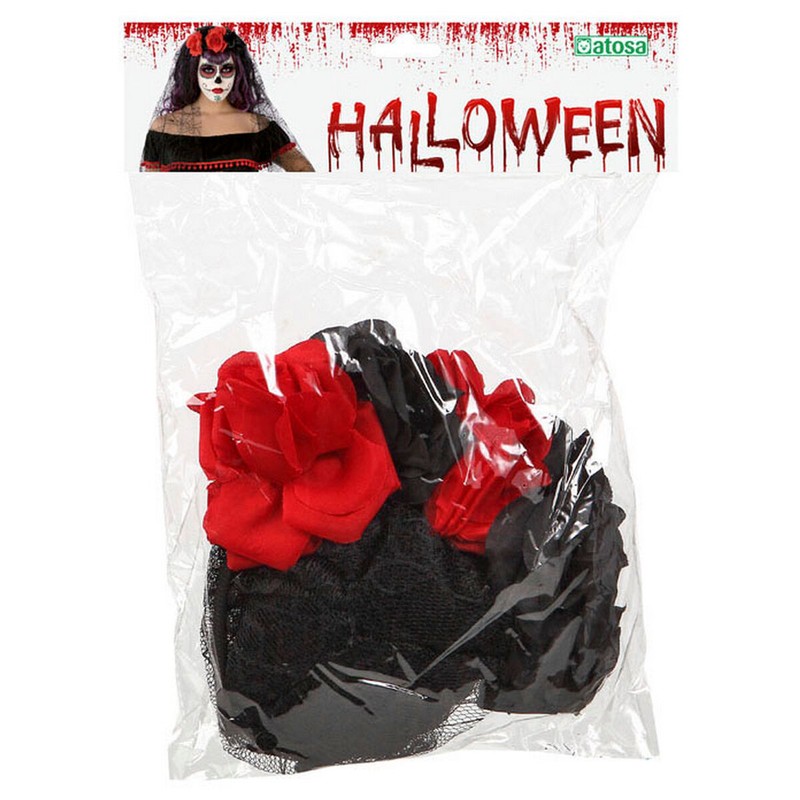 Disfraces Niños: Diadema Halloween Rojo/Negro Terrorífica