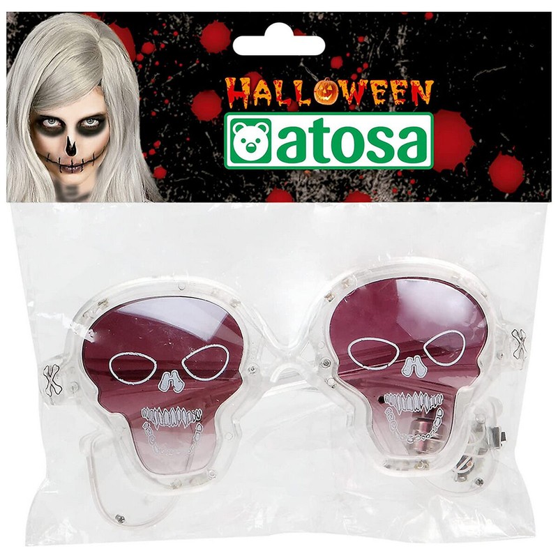 Disfraces Niños: Gafas Blanco Halloween con Luz