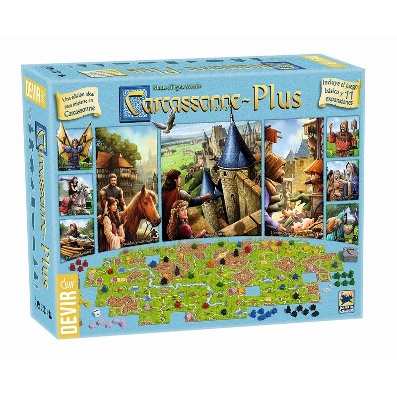 Juegos Habilidad Niños: Carcassonne Básico + 11 Expansiones Devir - Compra online en MegaJuguetes