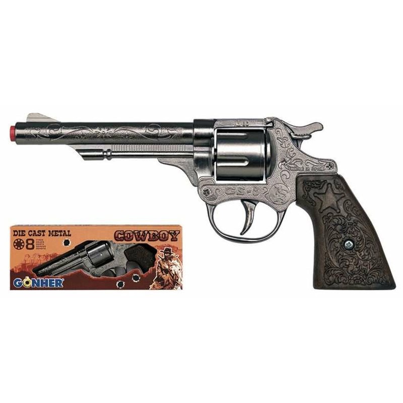 Juguetes Exterior Niños: Pistola de Petardos Gonher Vaquero Plateado - Compra online en MegaJuguetes