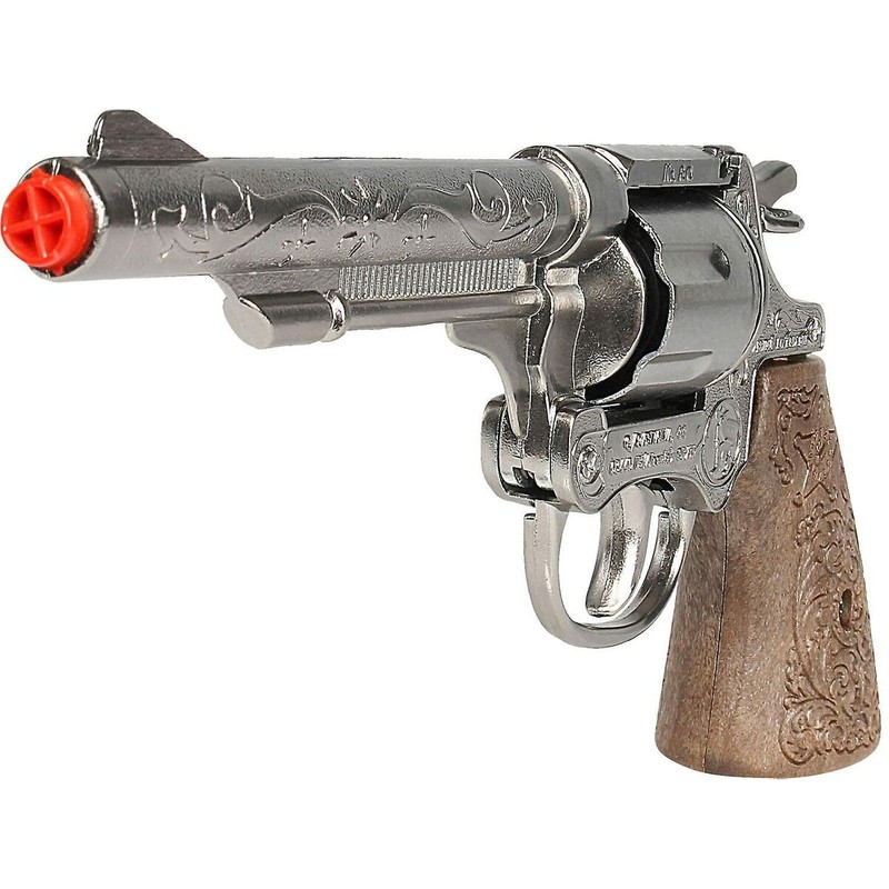 Juguetes Exterior Niños: Pistola de Petardos Gonher Vaquero Plateado