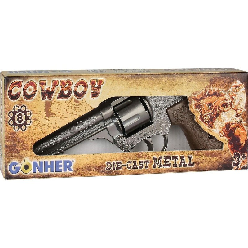 Juguetes Exterior Niños: Pistola de Petardos Gonher Vaquero Plateado