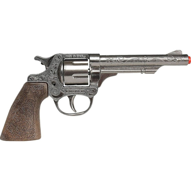 Juguetes Exterior Niños: Pistola de Petardos Gonher Vaquero Plateado