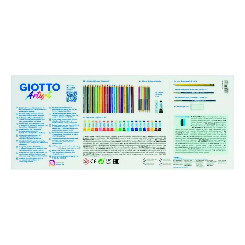 Manualidades Niños Giotto Artiset: Set de Dibujo 65 Piezas Multicolor