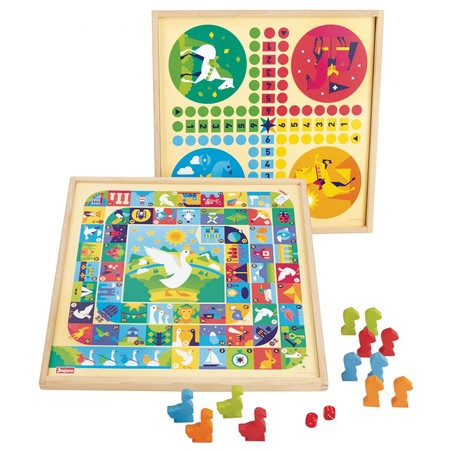 Juegos Mesa Niños Jeujura Oca y Caballitos – Madera Educativa