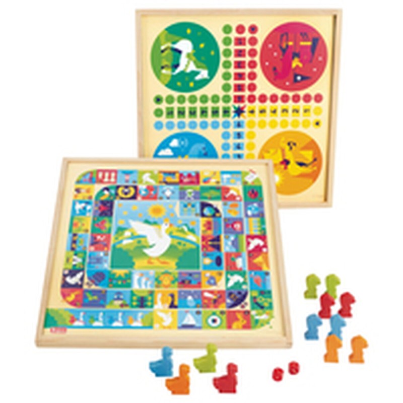 Juegos Mesa Niños Jeujura Oca y Caballitos – Madera Educativa
