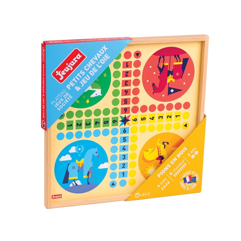Juegos Mesa Niños Jeujura Oca y Caballitos – Madera Educativa