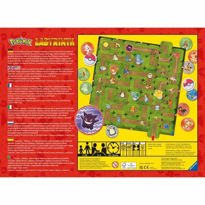 Juegos Mesa Niños Ravensburger Pokémon Labyrinth - Estrategia