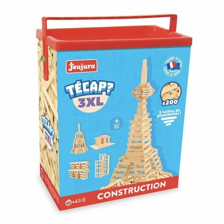 Juguetes Construcción Niños Jeujura TECAP 3XL - Bote 200 Piezas Madera - Compra online en MegaJuguetes