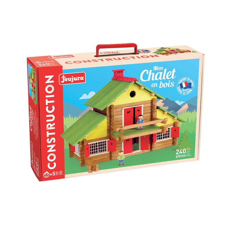 Juguetes Construcción Niños Jeujura My Wooden Chalet 240 Piezas