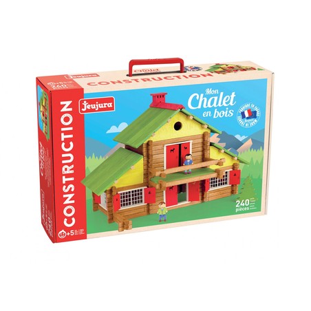 Juguetes Construcción Niños Jeujura My Wooden Chalet 240 Piezas