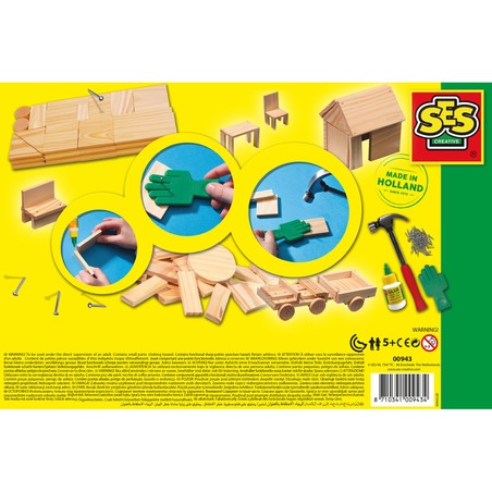 Taller Carpintería Niños SES Creative - Playset 57 Piezas