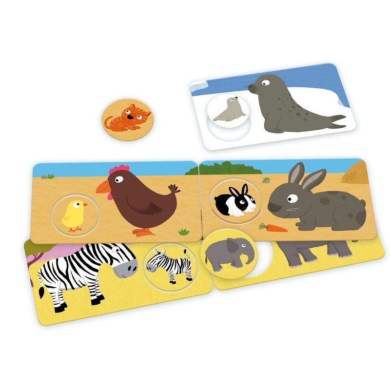 Juegos Mesa Niños Nathan Moms and Babies - Descubre Animales y Crías