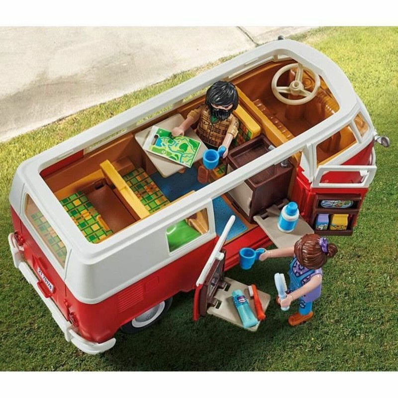 Figuras Acción Niños: Playset Playmobil Volkswagen T1 Bus Rojo