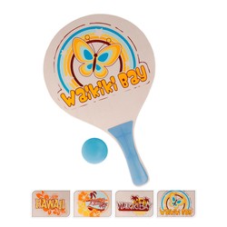 Juguetes exterior niños: Palas de Playa con Pelota de Madera - Compra online en MegaJuguetes