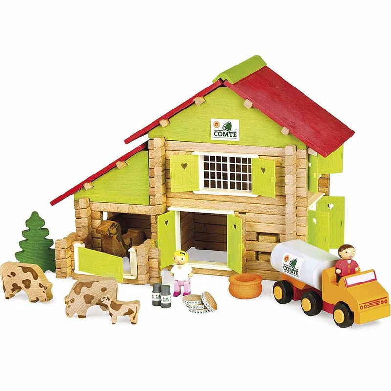 Figuras Acción Niños Playset Granja Madera Jeujura 180 Piezas