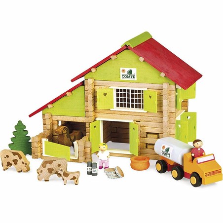 Figuras Acción Niños Playset Granja Madera Jeujura 180 Piezas
