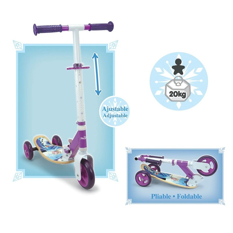 Juguetes Exterior Niños: Patinete Smoby Frozen con Manillar Ajustable