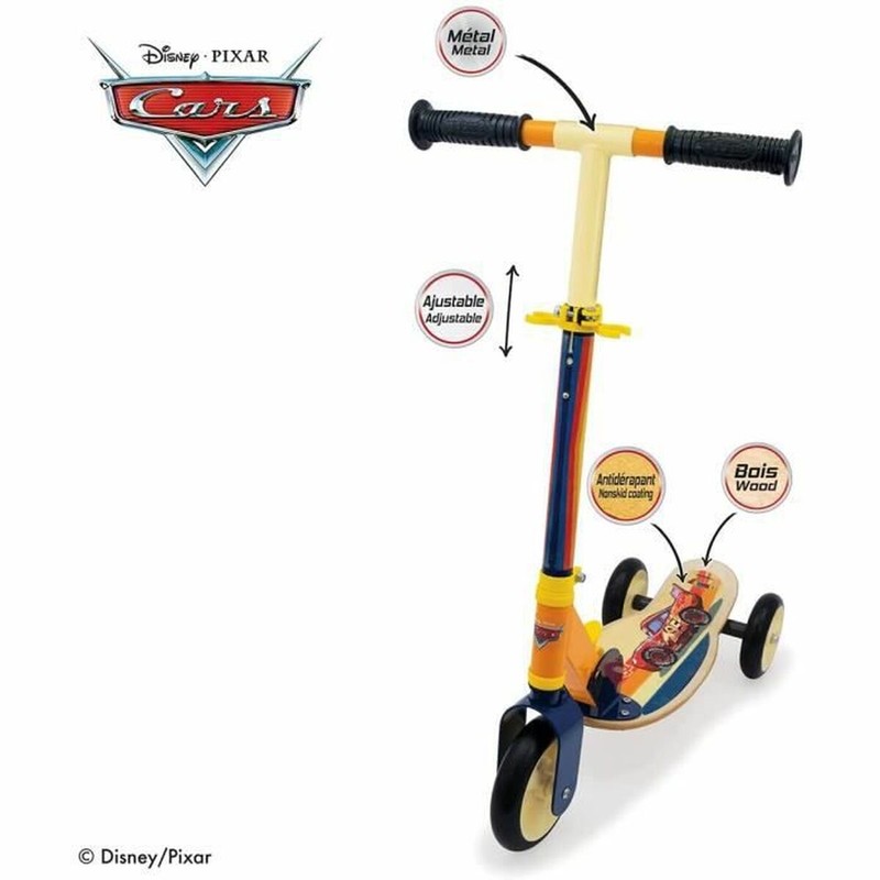 Juguetes Exterior Niños: Patinete Smoby Cars Plegable y Ajustable