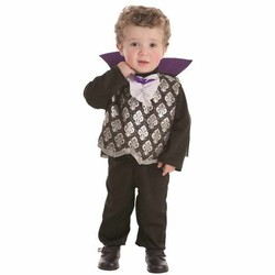 Disfraces Niños: Disfraz Bebé Vampiro Plateado (3 Piezas) - Compra online en MegaJuguetes