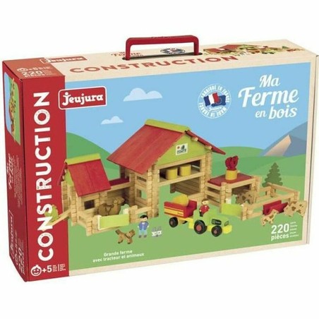 Figuras Acción Niños: Playset Granja Madera Jeujura 220 Piezas - Compra online en MegaJuguetes
