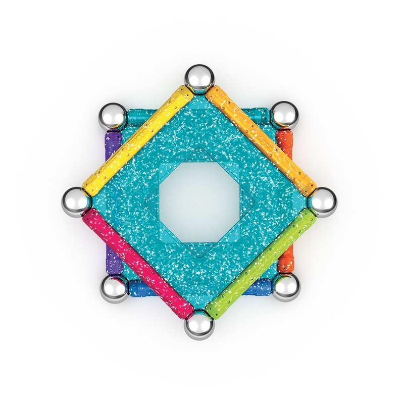 Figuras Acción Niños: Playset Geomag Glitter Magnético (22 Piezas)