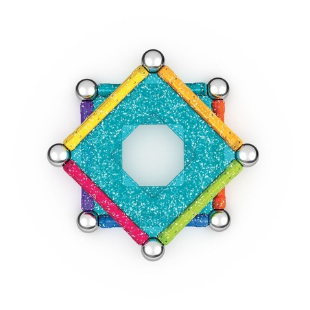 Figuras Acción Niños: Playset Geomag Glitter Magnético (22 Piezas)