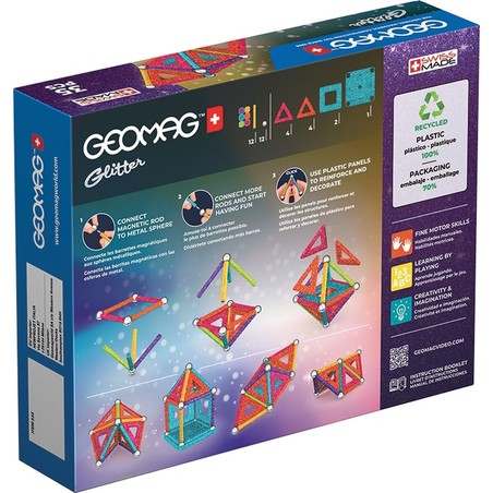 Figuras Acción Niños: Geomag Glitter Playset Magnético (35 Piezas)