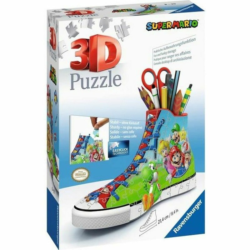 Puzzle infantil 3D Ravensburger Sneaker Super Mario 108 Piezas - Compra online en MegaJuguetes