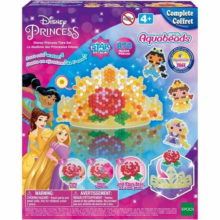 Manualidades Niños: Abalorios Aquabeads Disney Princess Tiara 870 Piezas - Compra online en MegaJuguetes