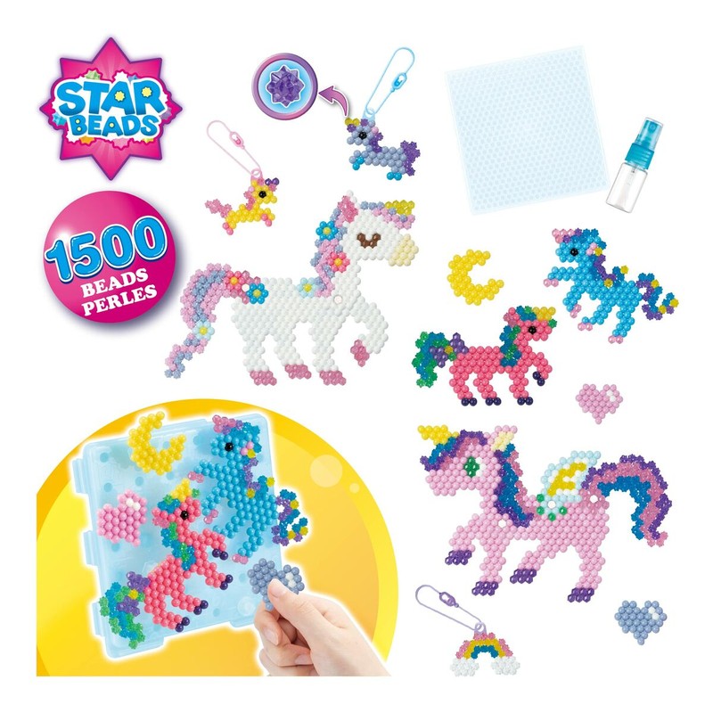 Manualidades Niños Aquabeads Fairy Unicorns 1500 Piezas