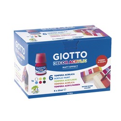 Manualidades Niños: Témperas Giotto Decor Multicolor 6 Piezas - Compra online en MegaJuguetes