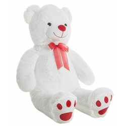 Peluches Niños BigBuy Fun Oso Pretty Blanco 140cm - Compra online en MegaJuguetes