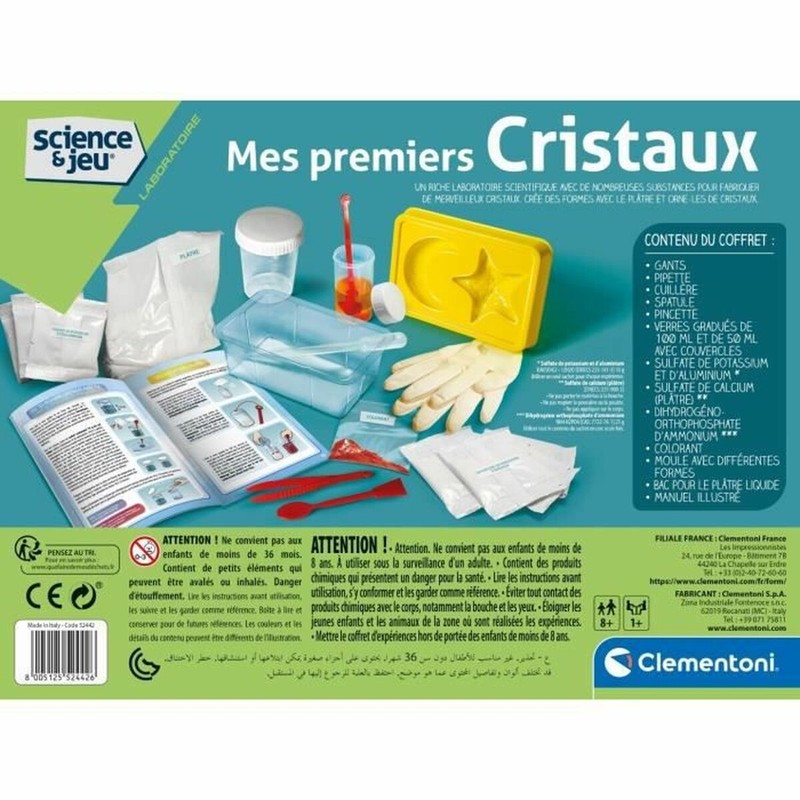 Juguetes Ciencia Niños Clementoni Create Your Crystals Kit Cristales